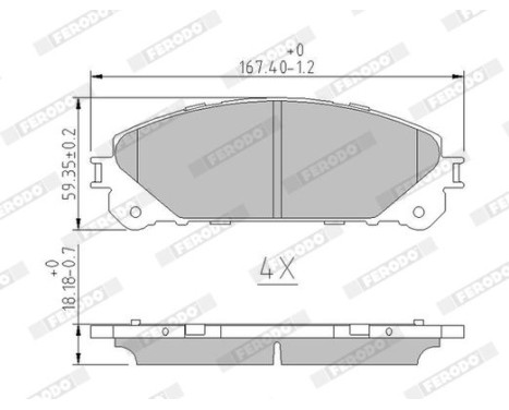 Kit de plaquettes de frein, frein à disque PREMIER FDB4354 Ferodo, Image 2