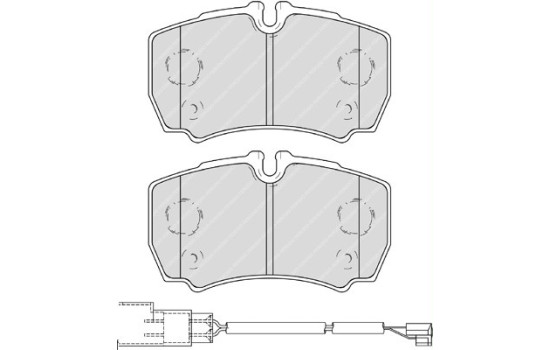 Kit de plaquettes de frein, frein à disque PREMIER FVR4251 Ferodo, Image 2