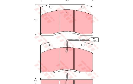 Kit de plaquettes de frein, frein à disque PROEQUIP GDB5060 TRW, Image 2