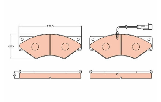 Kit de plaquettes de frein, frein à disque PROEQUIP GDB5063 TRW, Image 5