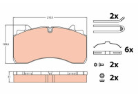 Kit de plaquettes de frein, frein à disque PROEQUIP GDB5094 TRW