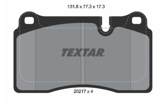 Kit de plaquettes de frein, frein à disque Q+ 2021701 Textar