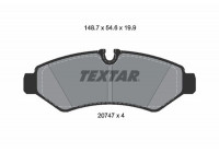 Kit de plaquettes de frein, frein à disque Q+ 2074701 Textar