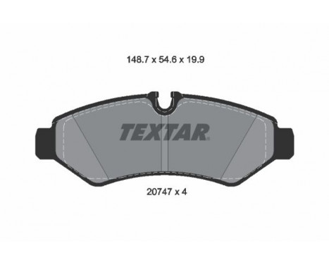 Kit de plaquettes de frein, frein à disque Q+ 2074701 Textar