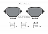 Kit de plaquettes de frein, frein à disque Q+ 2076401 Textar