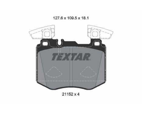 Kit de plaquettes de frein, frein à disque Q+ 2115201 Textar
