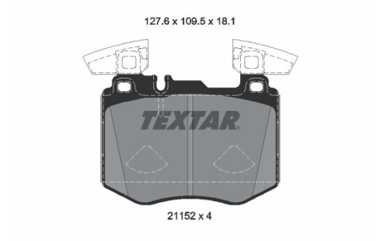 Kit de plaquettes de frein, frein à disque Q+ 2115201 Textar