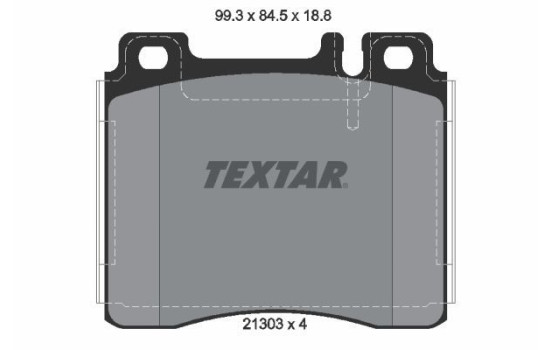 Kit de plaquettes de frein, frein à disque Q+ 2130304 Textar