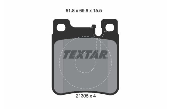 Kit de plaquettes de frein, frein à disque Q+ 2130501 Textar