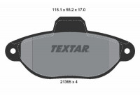 Kit de plaquettes de frein, frein à disque Q+ 2136502 Textar
