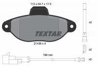 Kit de plaquettes de frein, frein à disque Q+ 2143609 Textar