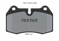 Kit de plaquettes de frein, frein à disque Q+ 2147102 Textar