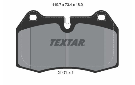 Kit de plaquettes de frein, frein à disque Q+ 2147102 Textar