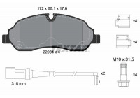 Kit de plaquettes de frein, frein à disque Q+ 2203401 Textar