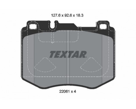 Kit de plaquettes de frein, frein à disque Q+ 2206103 Textar
