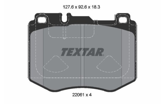 Kit de plaquettes de frein, frein à disque Q+ 2206103 Textar