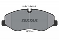 Kit de plaquettes de frein, frein à disque Q+ 2206201 Textar