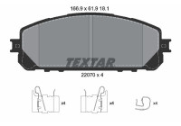 Kit de plaquettes de frein, frein à disque Q+ 2207001 Textar