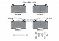 Kit de plaquettes de frein, frein à disque Q+ 2209401 Textar