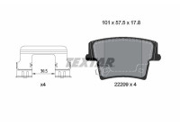 Kit de plaquettes de frein, frein à disque Q+ 2220903 Textar