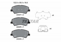 Kit de plaquettes de frein, frein à disque Q+ 2222701 Textar