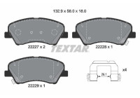 Kit de plaquettes de frein, frein à disque Q+ 2222701 Textar