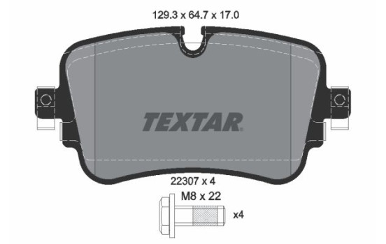 Kit de plaquettes de frein, frein à disque Q+ 2230701 Textar