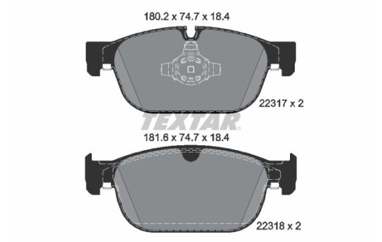 Kit de plaquettes de frein, frein à disque Q+ 2231701 Textar
