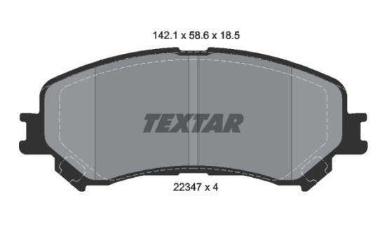 Kit de plaquettes de frein, frein à disque Q+ 2234701 Textar