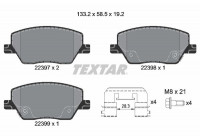 Kit de plaquettes de frein, frein à disque Q+ 2239701 Textar