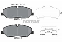 Kit de plaquettes de frein, frein à disque Q+ 2242001 Textar
