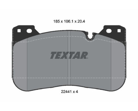 Kit de plaquettes de frein, frein à disque Q+ 2244101 Textar
