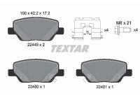 Kit de plaquettes de frein, frein à disque Q+ 2244901 Textar