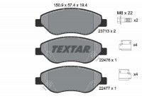 Kit de plaquettes de frein, frein à disque Q+ 2247601 Textar
