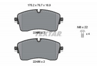 Kit de plaquettes de frein, frein à disque Q+ 2248501 Textar