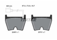 Kit de plaquettes de frein, frein à disque Q+ 2249101 Textar