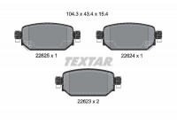 Kit de plaquettes de frein, frein à disque Q+ 2262301 Textar