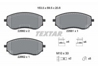 Kit de plaquettes de frein, frein à disque Q+ 2266001 Textar