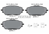 Kit de plaquettes de frein, frein à disque Q+ 2278201 Textar