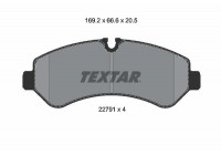 Kit de plaquettes de frein, frein à disque Q+ 2279101 Textar