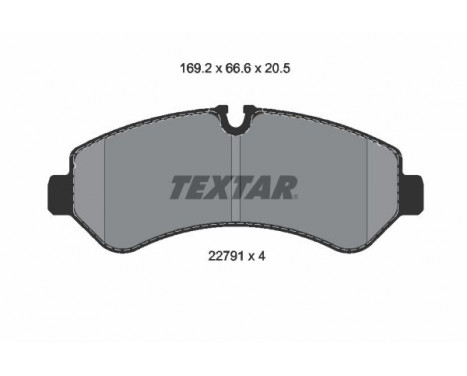 Kit de plaquettes de frein, frein à disque Q+ 2279101 Textar