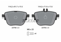 Kit de plaquettes de frein, frein à disque Q+ 2279201 Textar
