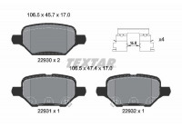 Kit de plaquettes de frein, frein à disque Q+ 2293001 Textar