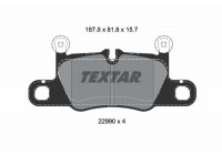 Kit de plaquettes de frein, frein à disque Q+ 2299001 Textar