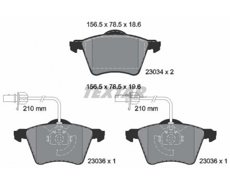 Kit de plaquettes de frein, frein à disque Q+ 2303401 Textar, Image 2