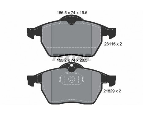 Kit de plaquettes de frein, frein à disque Q+ 2311502 Textar