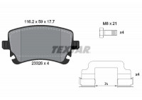 Kit de plaquettes de frein, frein à disque Q+ 2332607 Textar