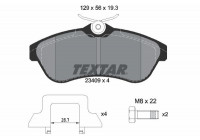 Kit de plaquettes de frein, frein à disque Q+ 2340902 Textar