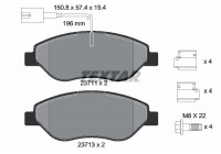 Kit de plaquettes de frein, frein à disque Q+ 2371104 Textar
