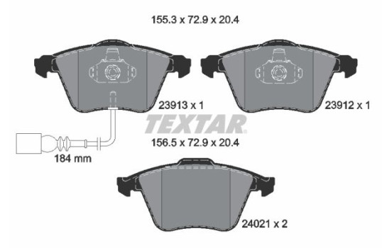 Kit de plaquettes de frein, frein à disque Q+ 2391301 Textar
